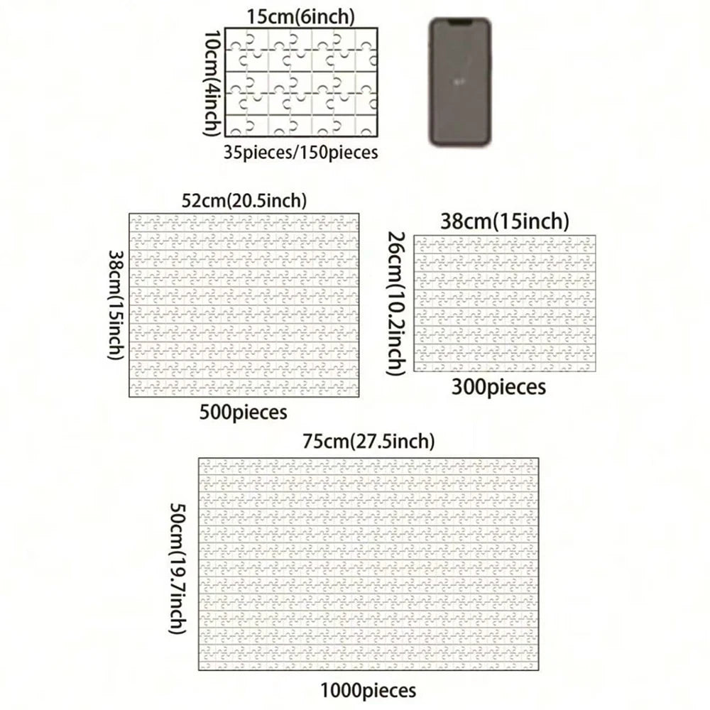 Personalized Custom Photo Puzzle Customize "Cardboard/wooden