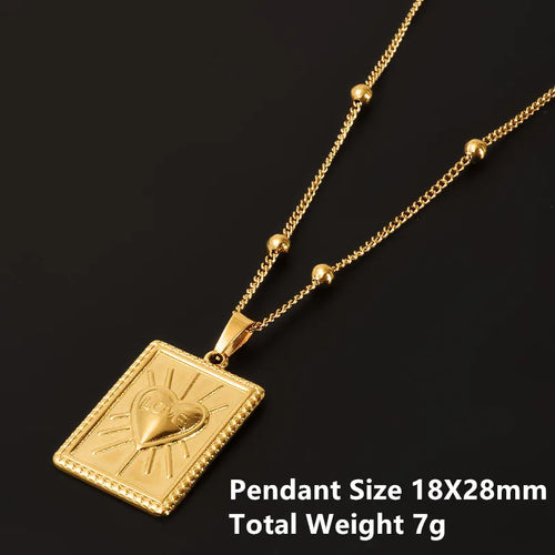 1Pc Religious Christian Catholic Sacred Heart Pendant Necklaces