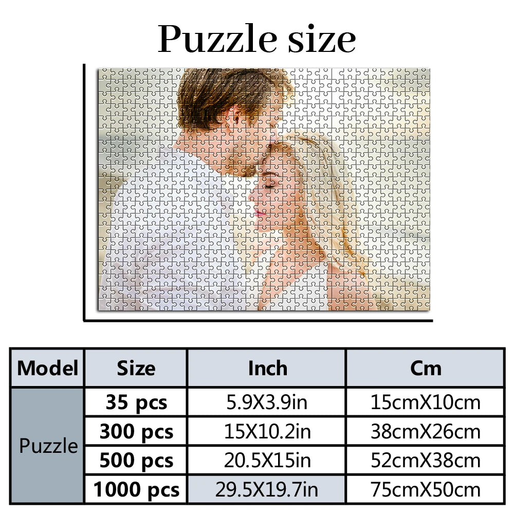 Personalized Custom Photo Puzzle Customize "Cardboard/wooden