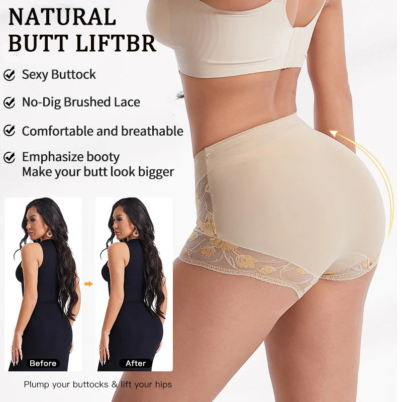 Aishang Lace Flowers Body Shaper High Waist Shapewear Seamless