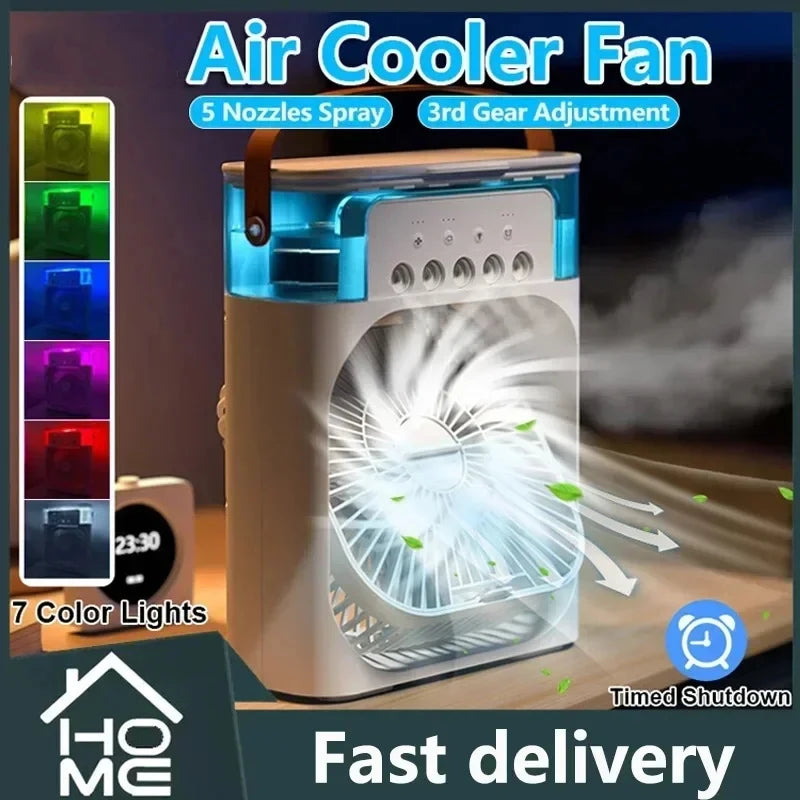 3 In 1 New Fan AIr Conditioner Household Small Air Cooler LED Night
