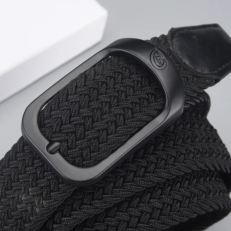 Men's Belt Casual Woven Elastic Belt Outdoor Sports Women's Belt