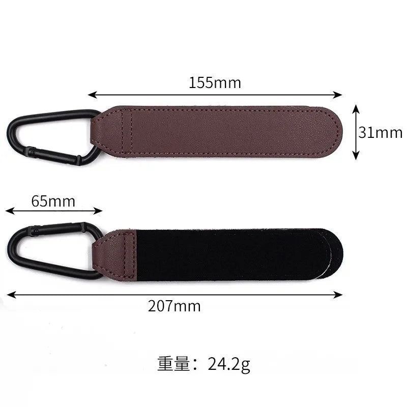 1/2pcs PU Leather Baby Stroller Hook for Pram Rotate 360 Degree