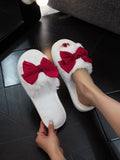2025 Cotton Slippers for Women Bow Slippers for Autumn and Winter Warm