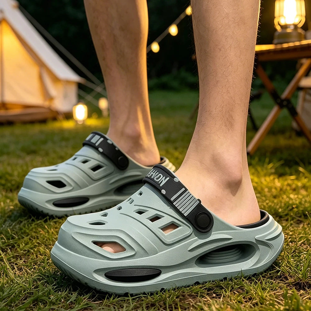 Men EVA Clogs Sandals Lightweight Non Slip Adjustable Strap Garden