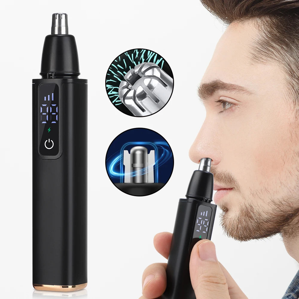 Electric Nose Hair Clipper Rechargeable Automatic Shaving Nose Trimmer