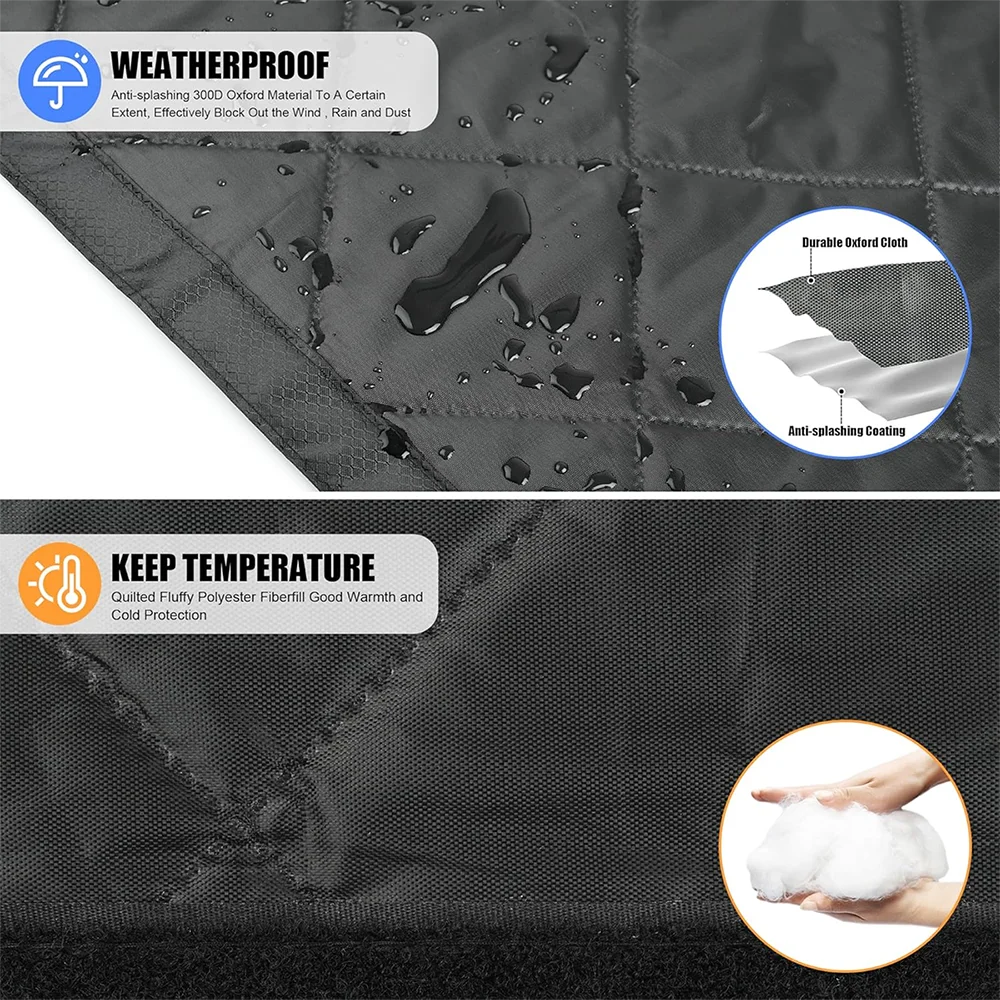 RV Quilted Blackout Thermal Cab Divider Partition Insulation Curtain