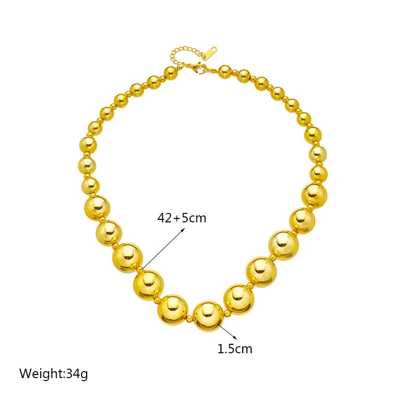 XIYANIKE 316L Stainless Steel Necklace Ball Chain Accessories for