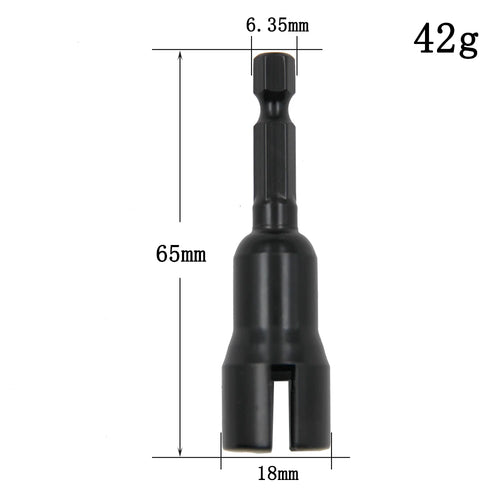 Natural color 65mm slotted socket hexagonal handle electric