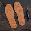 1 Pair Cowhide Insoles For Shoes Men Comfortable Deodorant Casual