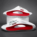 Lightweight EVA men's slide | Black and white cartoon design, exposed