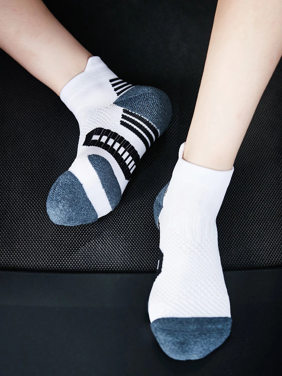 3Pair Professional Fitness Sports Socks Towel Bottom Non-Slip Running