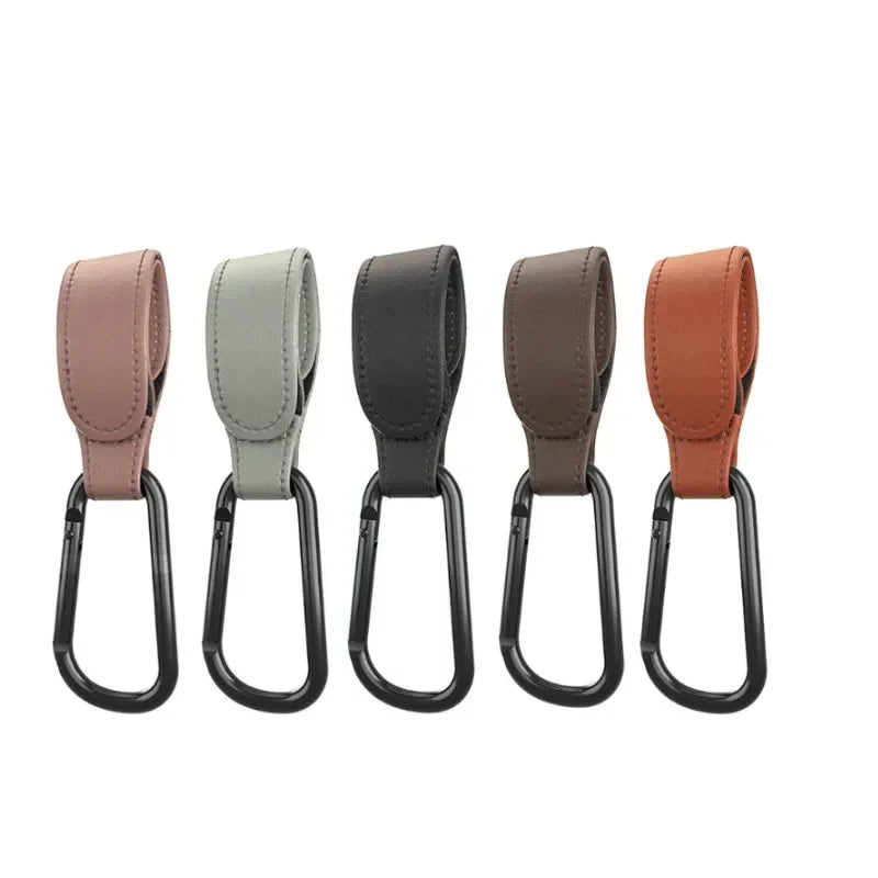 1/2pcs PU Leather Baby Stroller Hook for Pram Rotate 360 Degree