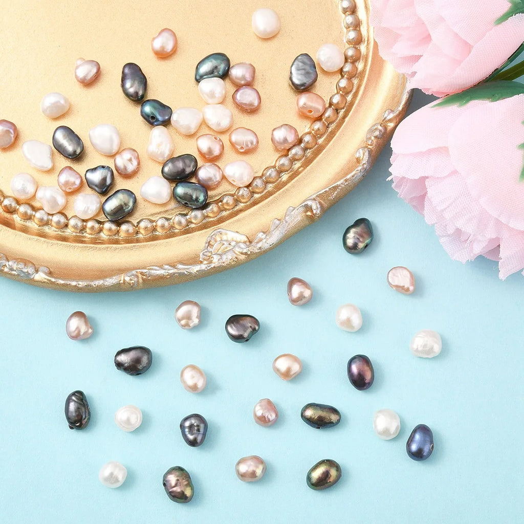 10Pcs Natural Freshwater Pearl Beads Exquisite Irregular Pearl Bead