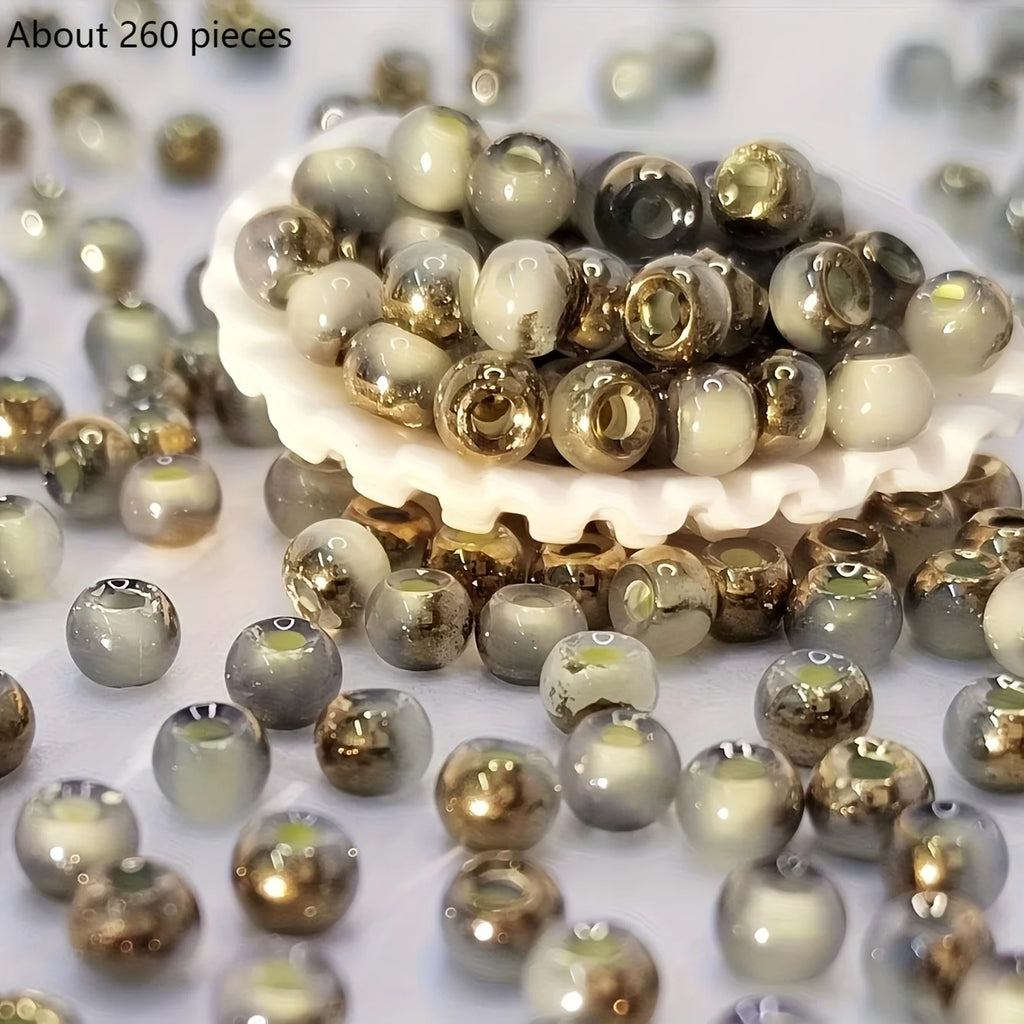 DIY Handmade Jewelry Materials with Round Beads, Colorful Beading,