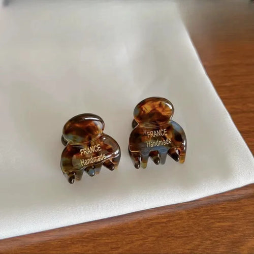 2Pcs/Set Mini 2cm Acetate Small Hair Claw Side Pins Acetate Hair Crabs