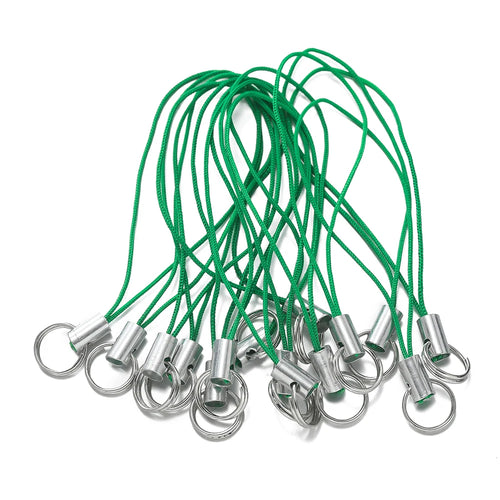 20/50Pcs Polyester Cord with Double Jump Ring Lanyard Rope for