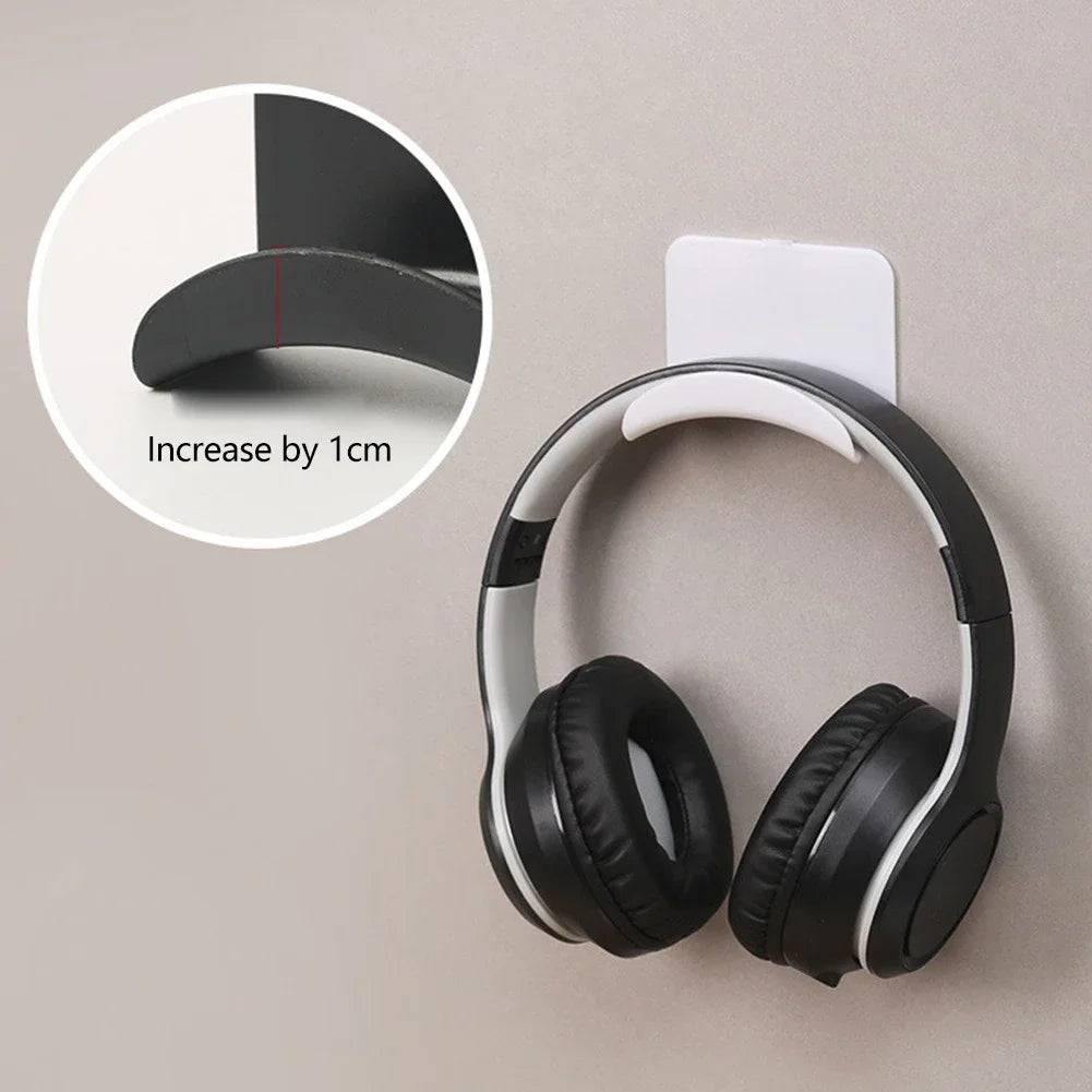 1-10PCS Wall Mount Headphone Stand Adhensive Plastic Under Desk