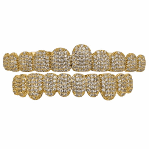 Hip Hop Teeth Grillz Set Top & Bottom Set Removable Design Hiphop