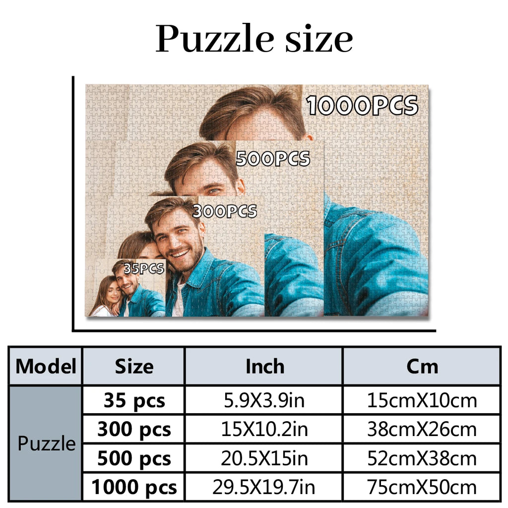 35/300/500/1025pcs Personalized Custom Photo Puzzle Friend Upload