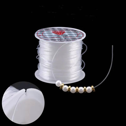 100M Plastic Crystal DIY Beading Fishing Line No Elastic Cord Rope For