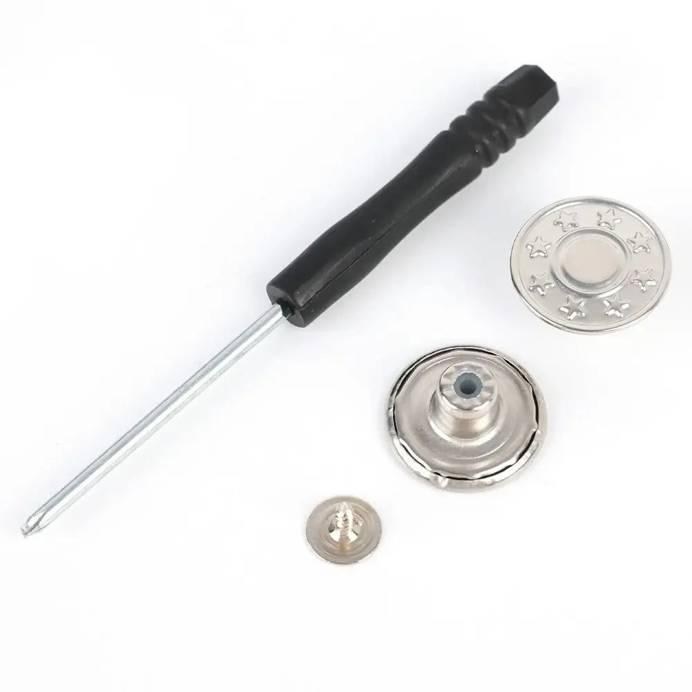 10pcs/Pack 17mm Adjustable Nail-Free Jeans Waist Extender Buttons