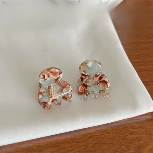 2Pcs/Set Mini 2cm Acetate Small Hair Claw Side Pins Acetate Hair Crabs