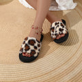 Fashion Women Slippers Cotton Plush Warm Female Light EVA Flat Bottom