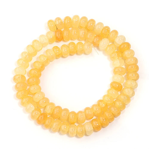 1 String 5x8mm Glass Beads Colorful Abacus Flat Round Loose Beads For