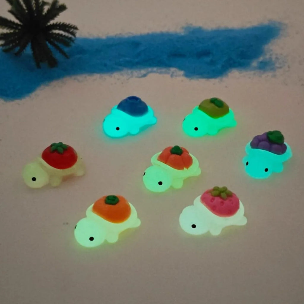 Glow in The Dark Fruit Turtle Resin Charms: DIY Craft Supplies