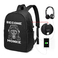 Gorilla Tag Monkey With Banana Backpack Travel Notebook Bag Computer