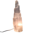 Selenite Crystal Skyscraper Lamp Prime