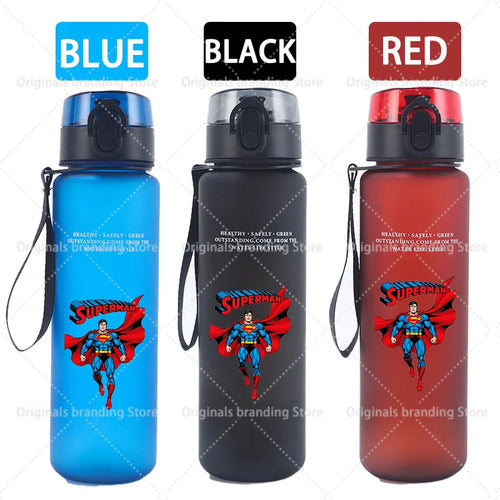 650ml Supermans Sports Water Bottle Women Men Motivational Leak Proof