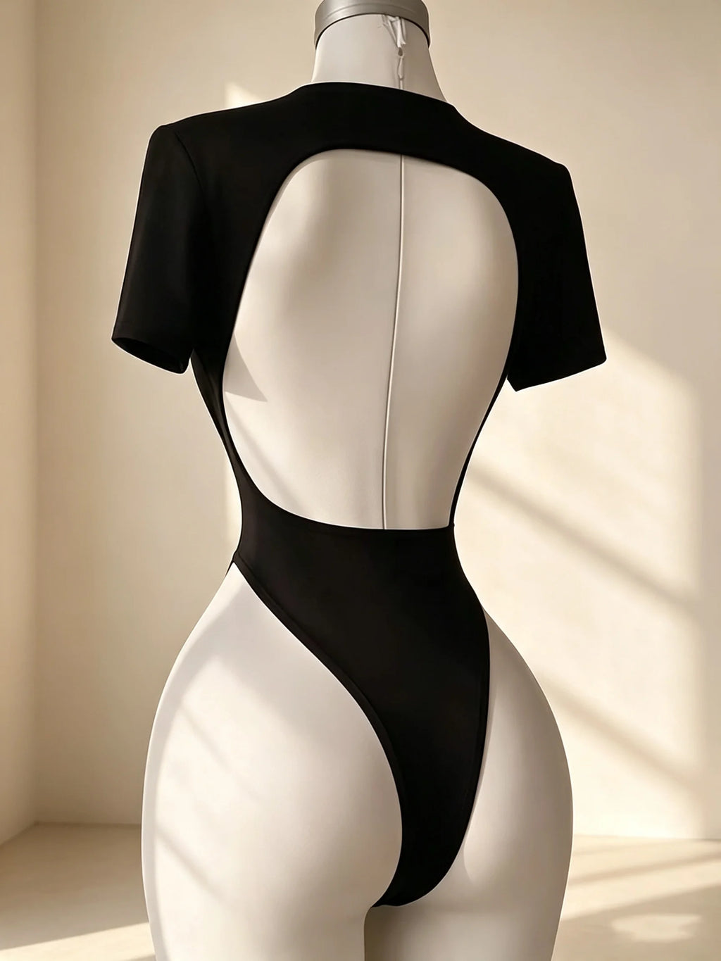 Women's High-Quality Backless Bodysuit Basic Solid Color Comfortable