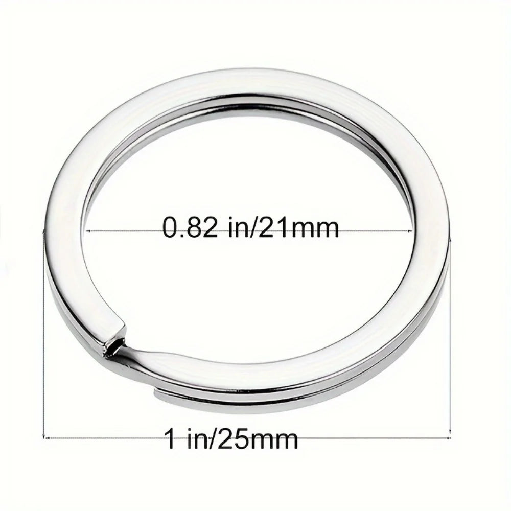 10/20/40pcs Split Key Rings Keyrings, Key Rings Bulk, Flat Keychain
