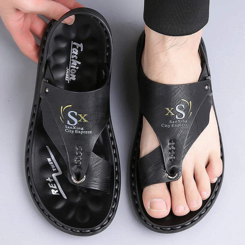 Men's Comfortable Anti-Slip Flip Flops Fashionable Wear-Resistant