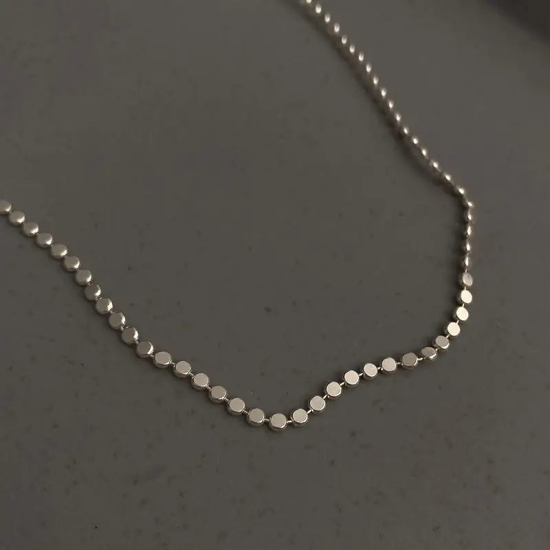XIYANIKE Simple Round Piece Chain Necklace For Women Girl Luxury