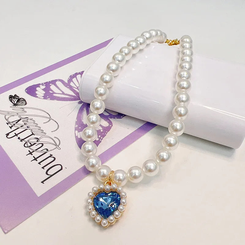 Adjustable Pet Pearl Necklace Accessories for Cats Gotas Animals