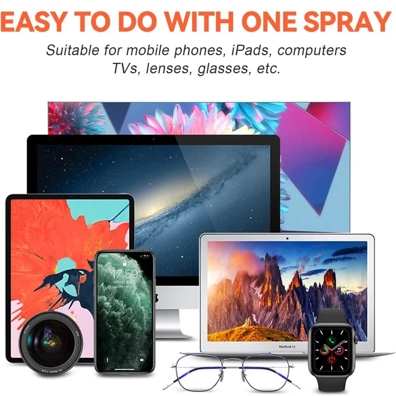 2 in 1 Microfiber Screen Cleaner Spray Bottle Mobile Phone Tablet