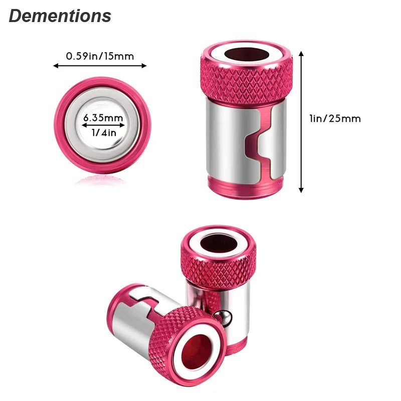 Magnetic Ring Screwdriver Bit Holder Cross Phillips Magnet 1/4 Strong