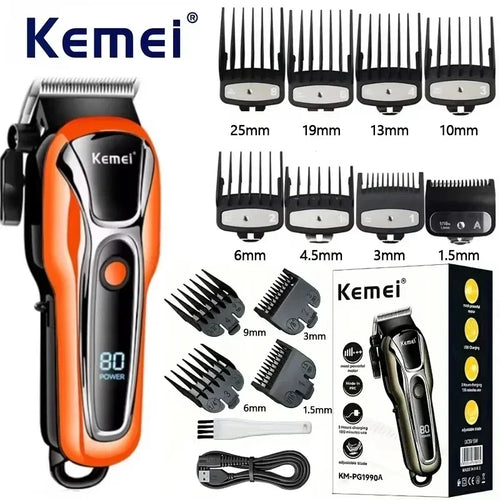 Kemei PG1990A Rechargeable Hair Clipper or Limit Combs Professional