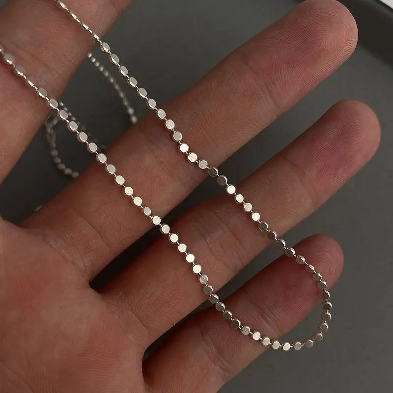 XIYANIKE Simple Round Piece Chain Necklace For Women Girl Luxury