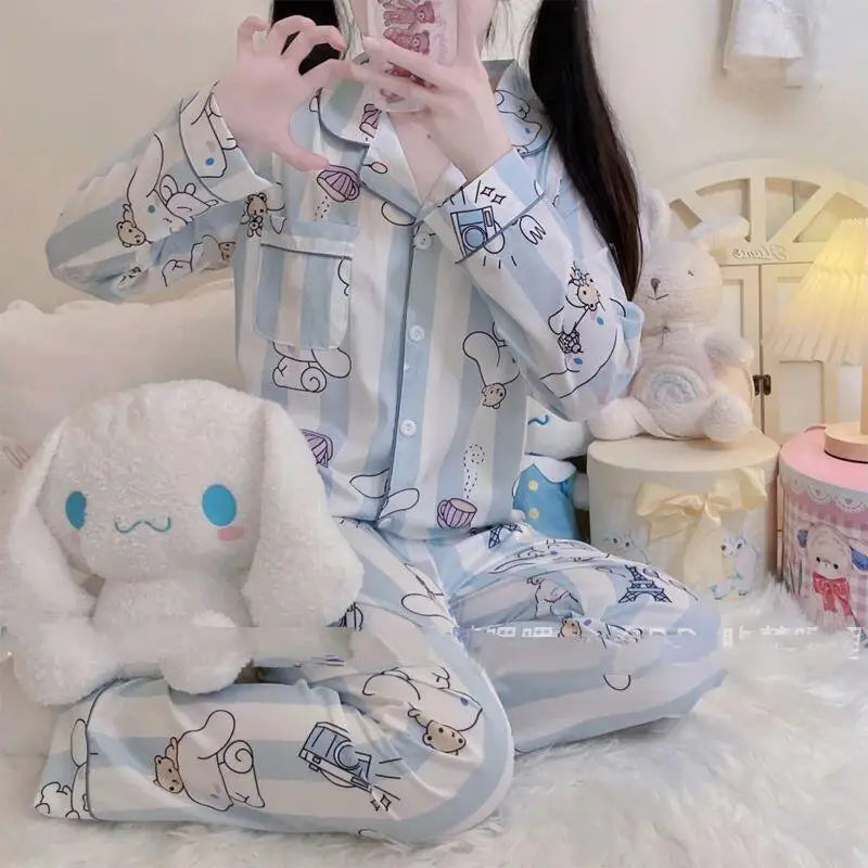 2026 New Cinnamoroll Long-Sleeved Pajamas for Women Spring Autumn Ins