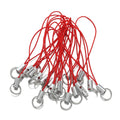 20/50Pcs Polyester Cord with Double Jump Ring Lanyard Rope for