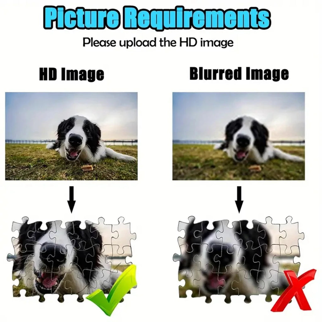 35/300/500/1025pcs Personalized Custom Photo Puzzle Friend Upload
