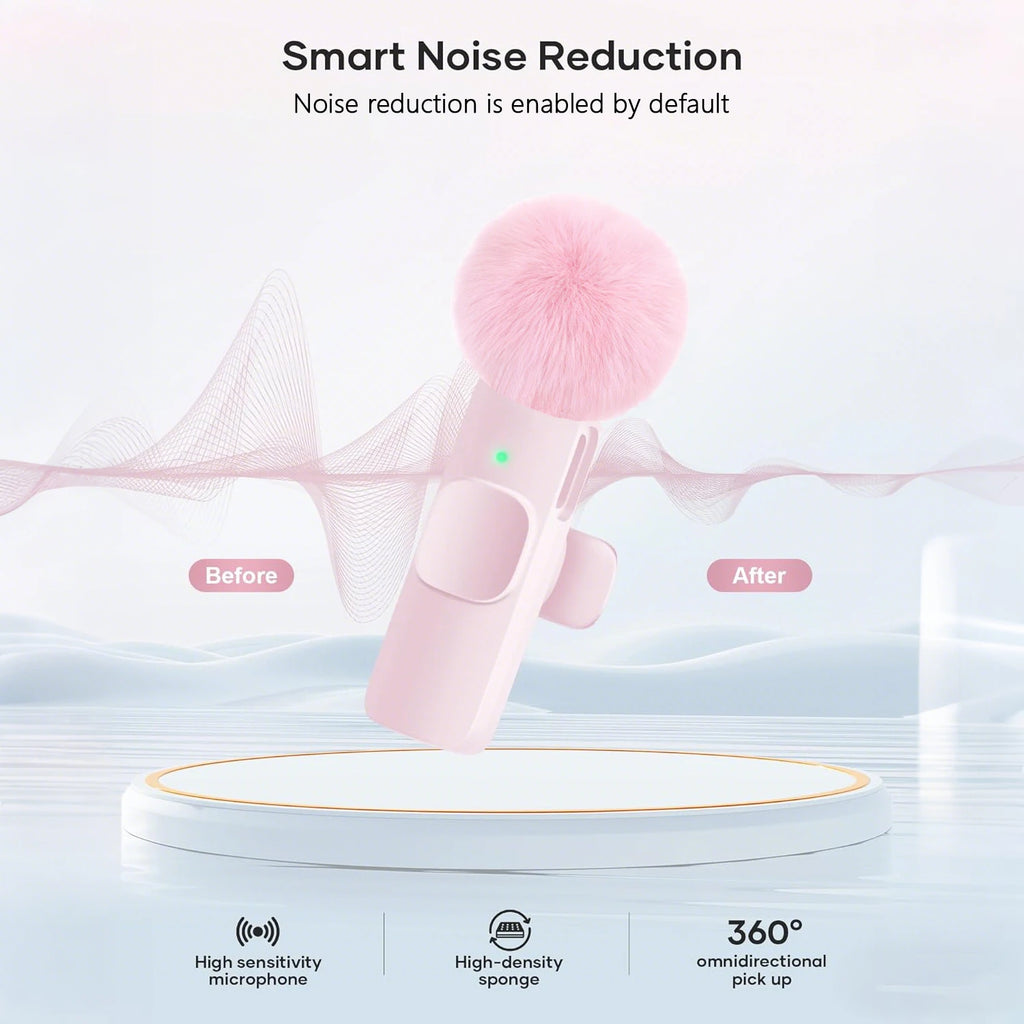Type-C Port Professional Wireless Lavalier Microphone for Smartphones,