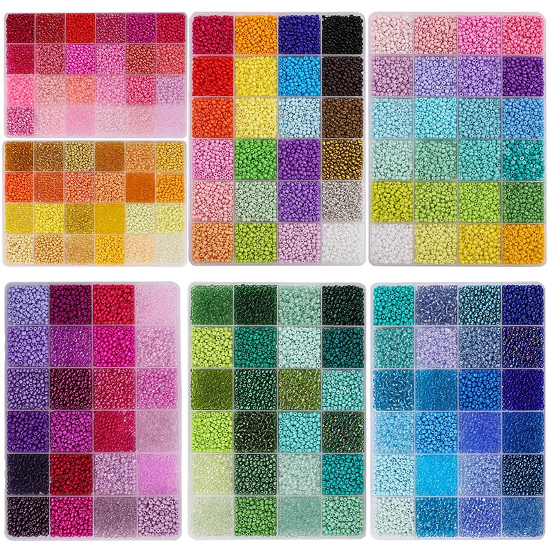 About 5200Pcs24 Grid Rice Bead Box Handmade DIY Jewelry Bracelet
