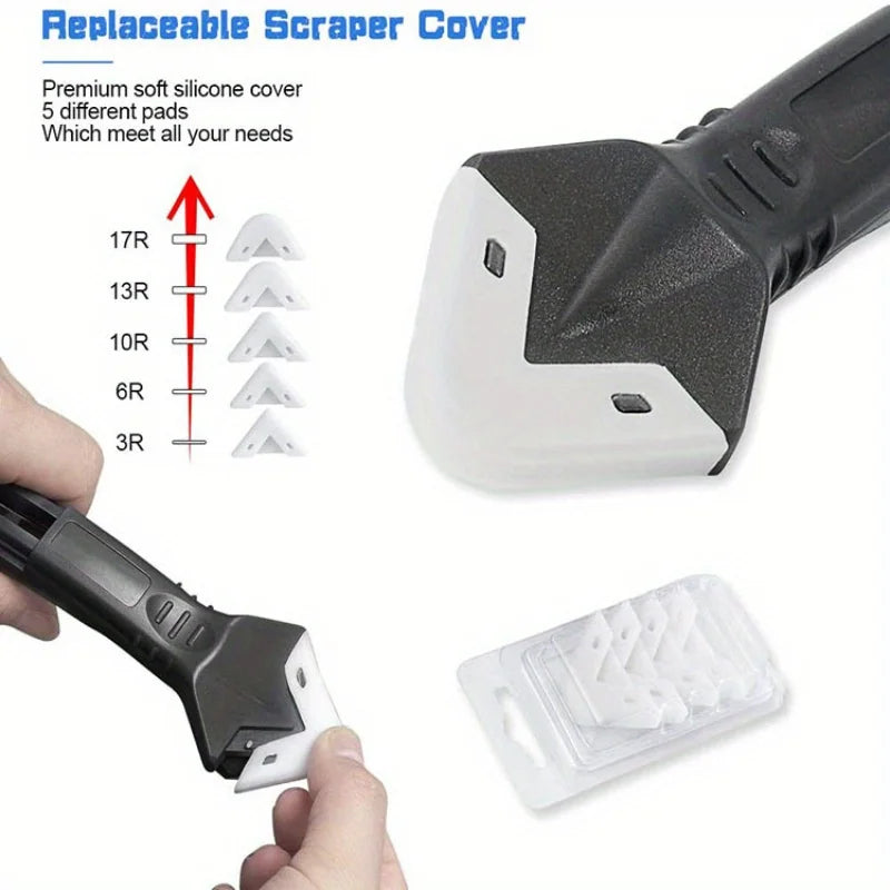 Silicone Caulking Tool | 5-in-1 Sealant Finishing Tool | Caulk Remover