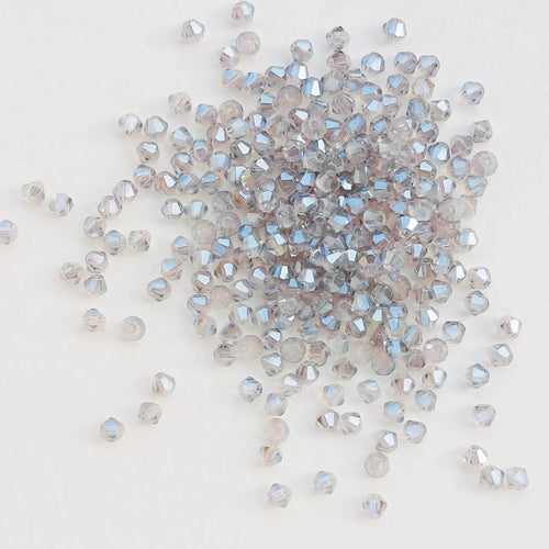 100PCS 4MM Shiny Faceted Austria Crystal Beads Bicone Beads Loose