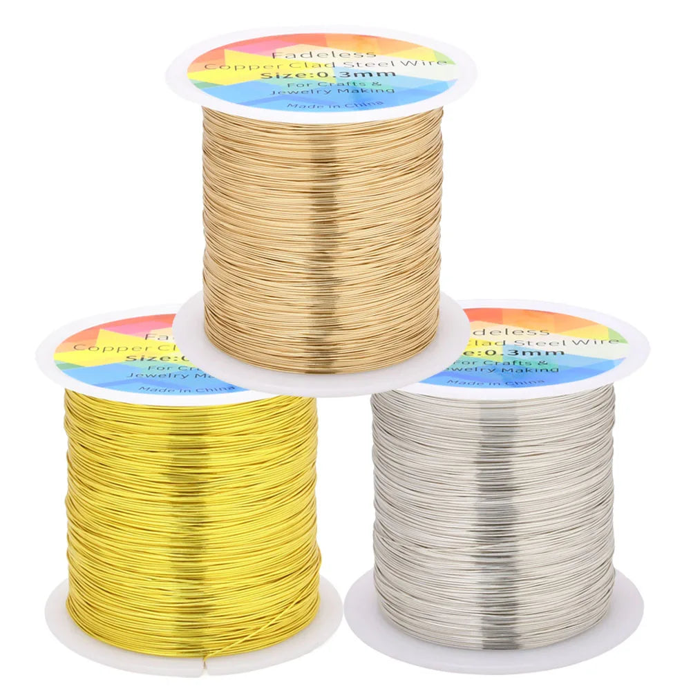 100m/328ft Fadeless Copper Clad Steel Wire Bendable Metal Sculpting
